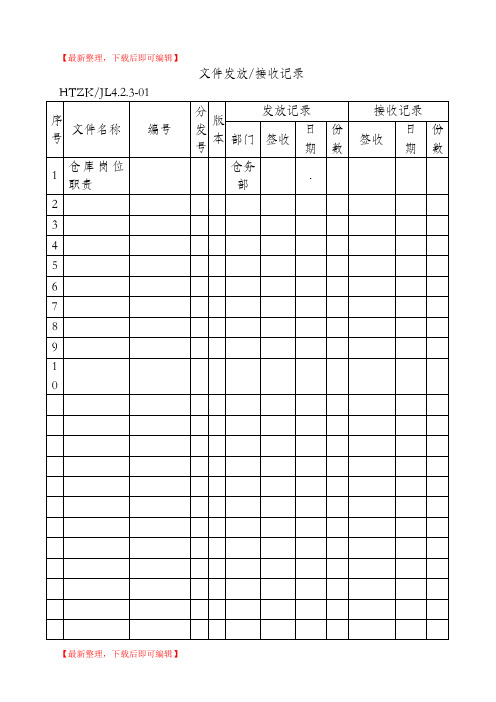 ISO9000认证全套表格(完整资料).doc