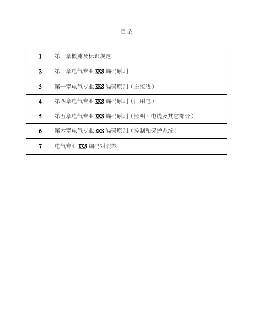 电气专业设备KKS实施细则说明部分