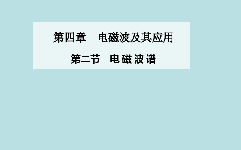 高一上人教版物理选修1-1-第四章-第二节-电磁波谱课件