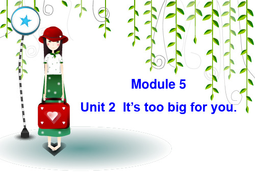 新标准英语第六册M5U2 It's too big for you.