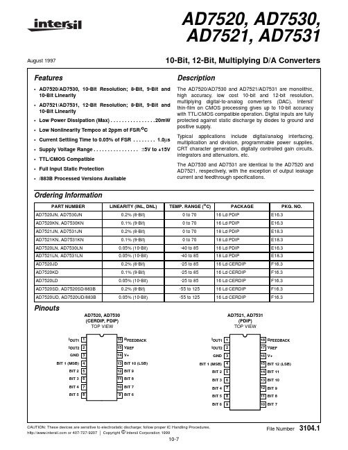 AD7520中文资料