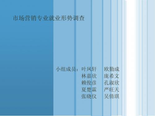 市场营销专业就业形势调查