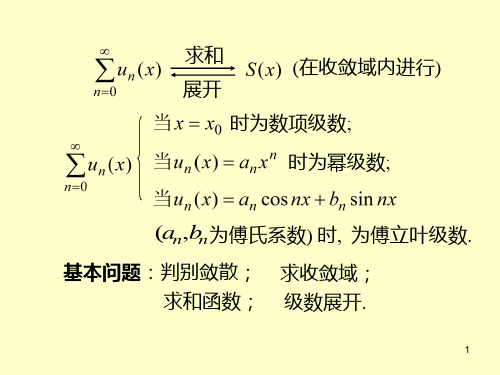 数学分析习题课级数的收敛、求和与展开[1]共31页