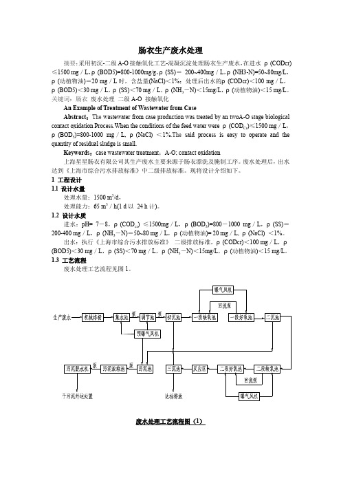 肠衣生产废水处理