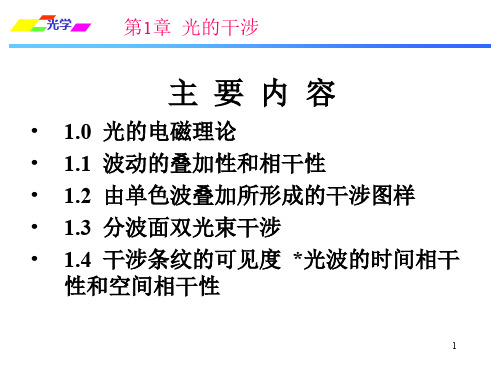 波动的独立性、叠加性和相干性