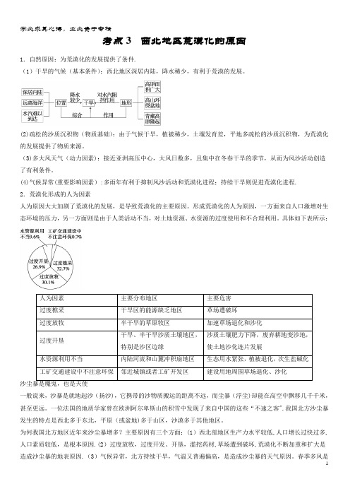 高中地理 最基础系列  西北地区荒漠化的原因 