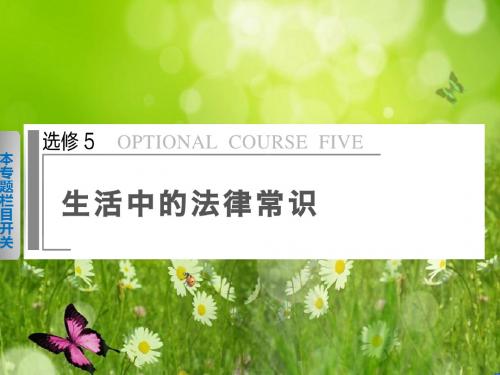 步步高 高三政治大二轮专题复习与增分策略二轮专题突破课件: 选修5 生活中的法律常识