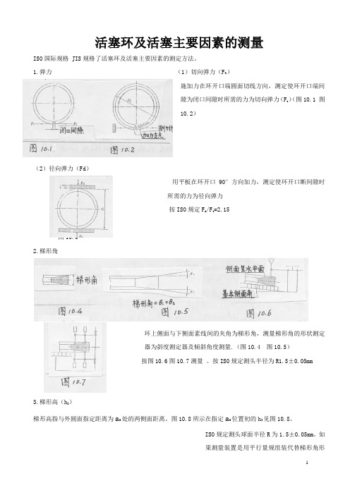 活塞环及活塞主要因素的测量