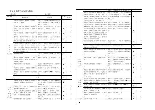 安全文明施工检查评分标准计分