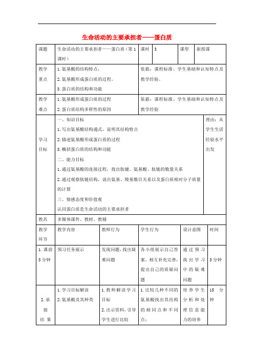 高中生物 第二章 组成细胞的分子 2.2.1 生命活动的主