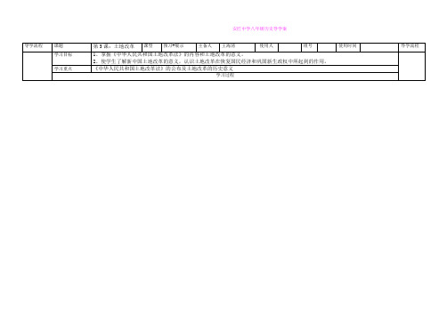 1.3.10   土地改革 学案(鲁教版八年级下)