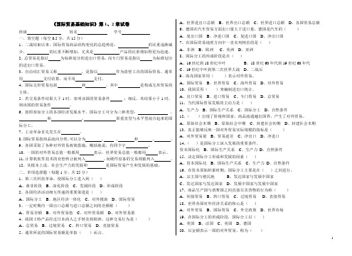 国际贸易基础知识(1、2章)