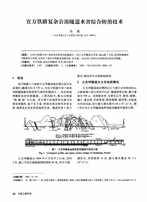 宜万铁路复杂岩溶隧道水害综合防治技术