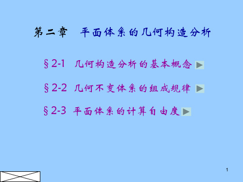 河北工程大学 结构力学 第二章 平面体系的几何构造分析b