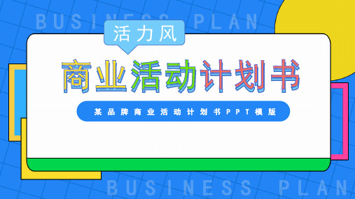 2024简约蓝色活力风商业活动计划书ppt