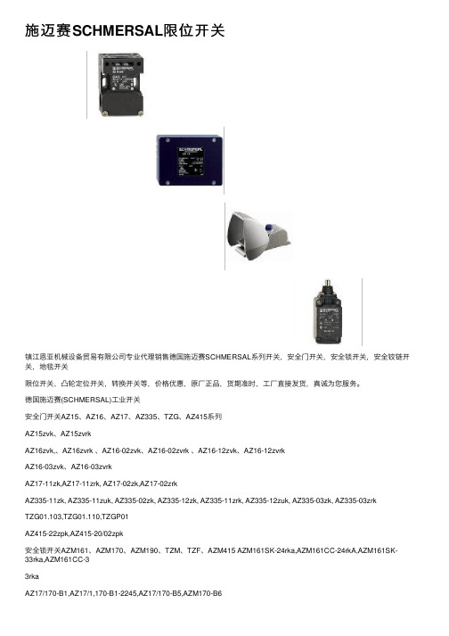 施迈赛SCHMERSAL限位开关