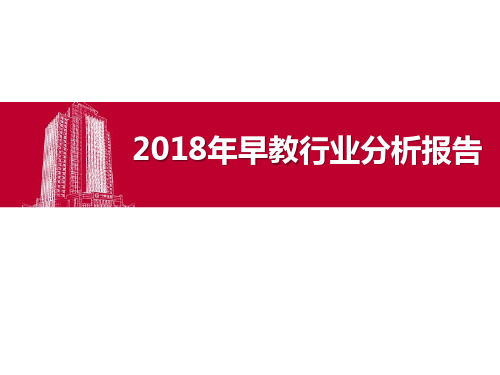 2018年早教行业分析报告