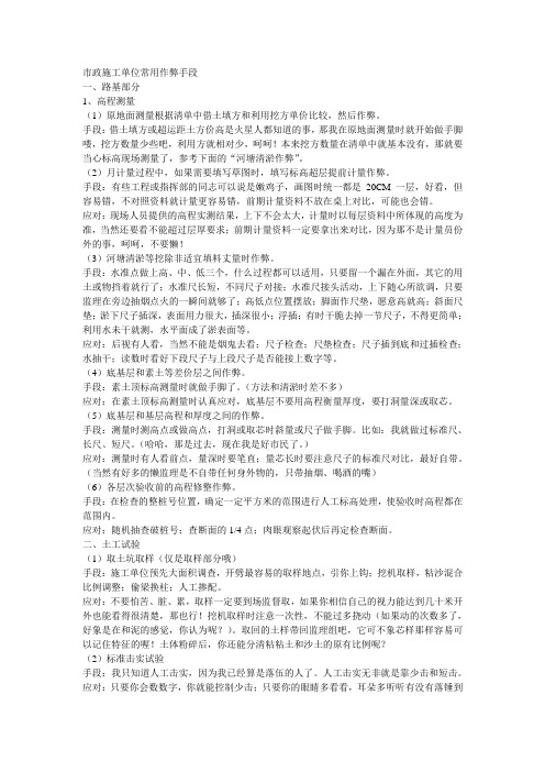 市政施工单位常用作弊手段_secret