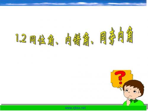 1.2 同位角、内错角、同旁内角 新浙教版