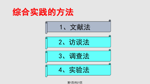 综合实践方法指导课PPT课件