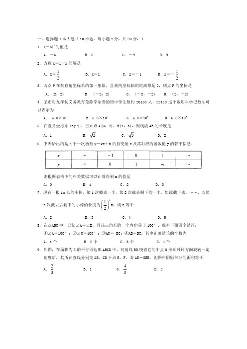 江苏省苏州市重点中学2018-2019学年八年级(上)期末数学试卷(含答案)