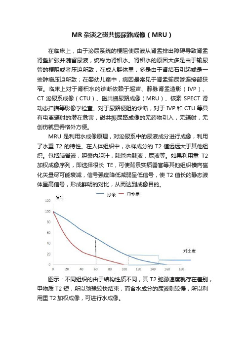 MR杂谈之磁共振尿路成像（MRU）