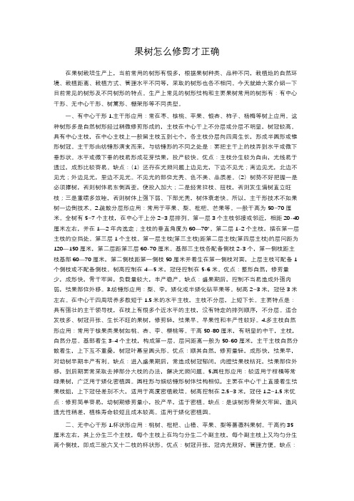 果树怎么修剪才正确