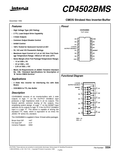 CD4502BMS中文资料