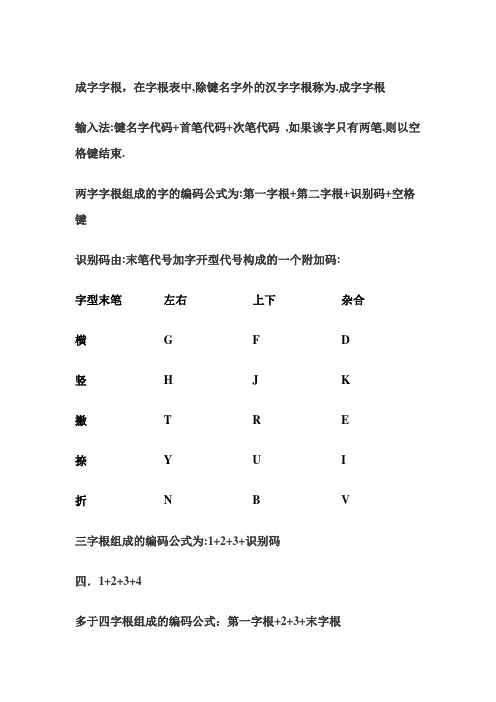 成字字根