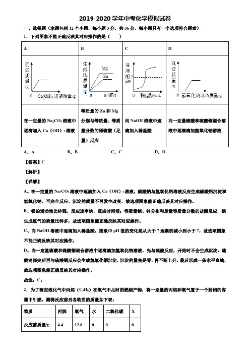 【8份试卷合集】广东省中山市2018-2019学年中考最新终极猜押化学试题