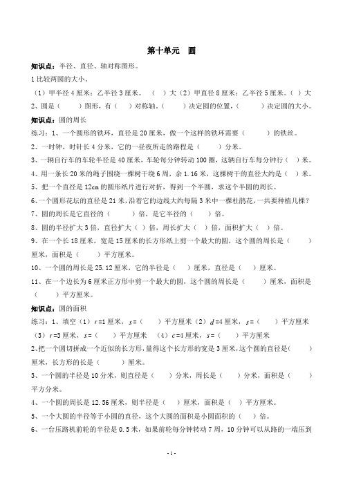 苏教版五年级数学下册 复习知识点整理资料