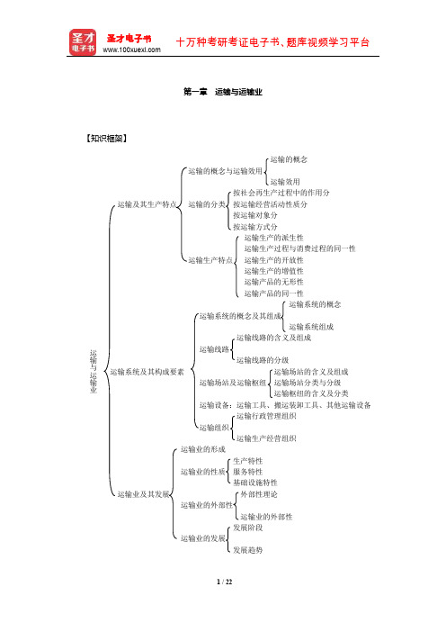 经济师《运输经济(公路)专业知识与实务(中级)》章节习题详解(运输与运输业)【圣才】