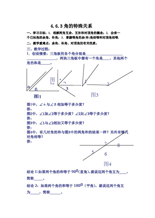 4.6.3角的特殊关系