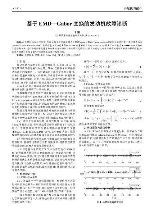 基于EMD—Gabor变换的发动机故障诊断