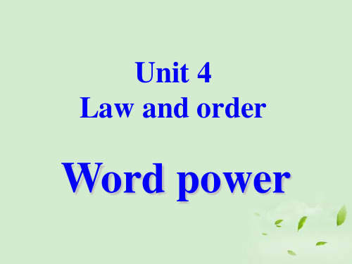 江苏省姜堰市张甸中学高三英语一轮复习《M10 Unit4 Law and order》课件七 牛津版