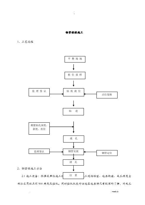 钢管桩施工设计方案