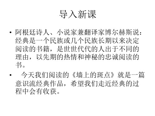 高中语文墙上的斑点ppt38 人教课标版精品课件
