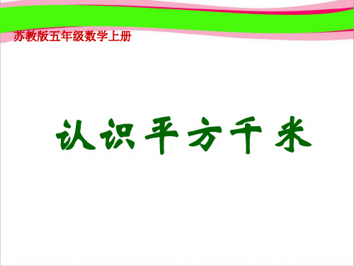 《认识平方千米》PPT课件之一  省一等奖课件