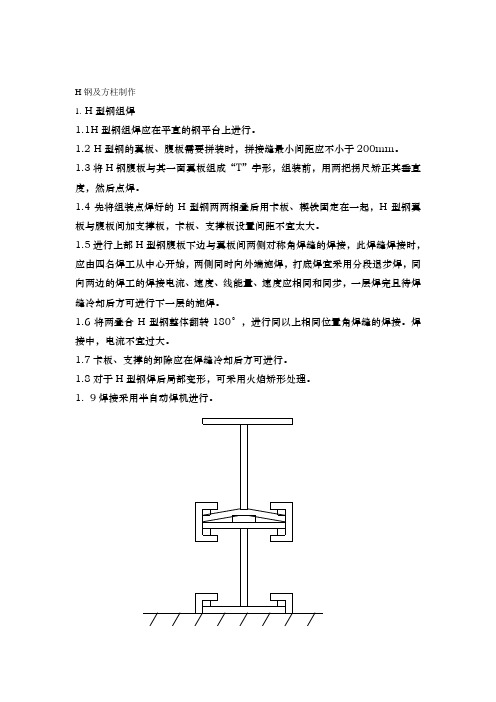 H钢及方柱制作