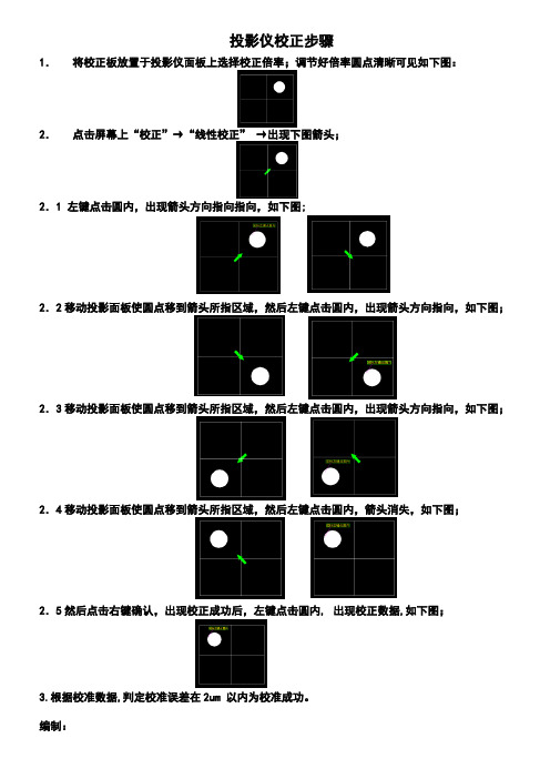 投影仪校正步骤