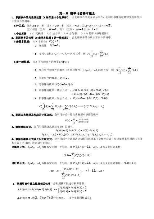 概率知识点复习