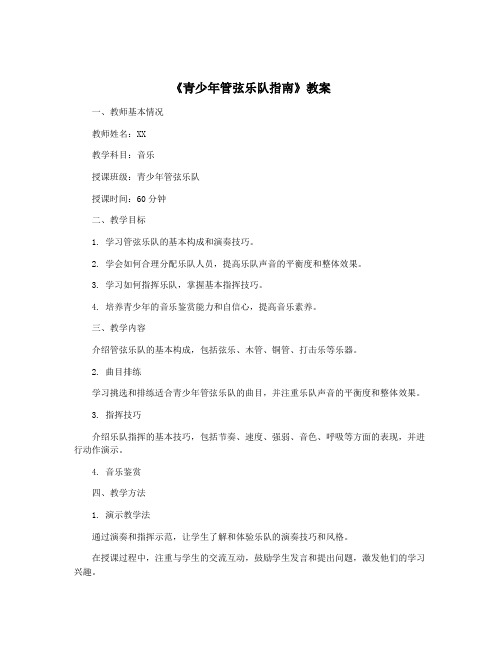 《青少年管弦乐队指南》教案