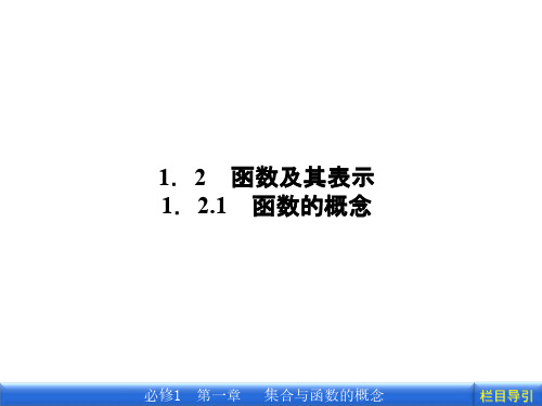 数学新课标人教A版必修1教学课件：1.2.1 函数的概念