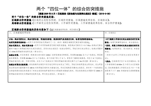 两个“四位一体”防突措施学习