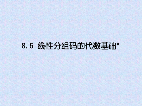 信息论基础-第八章差错控制编码2