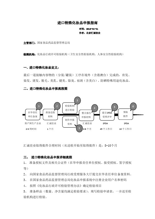 2018进口特殊化妆品申报指南