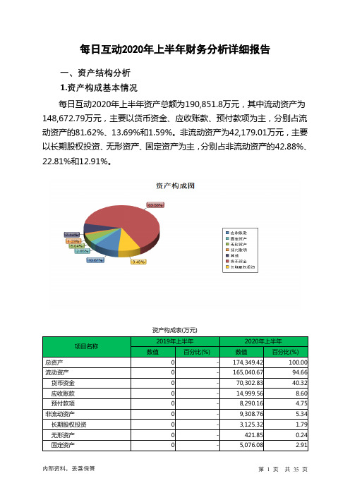 每日互动2020年上半年财务分析详细报告