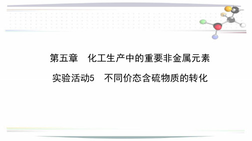 人教版高中化学必修第二册第六章《实验活动5 不同价态含硫物质的转化》ppt课件