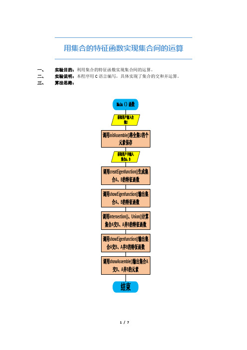 集合的特征函数运算