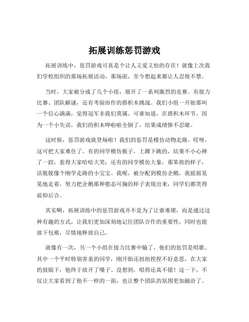 拓展训练惩罚游戏